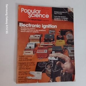 Popular Science June 1976 Vintage Magazine Electronic Ignition 1977 Cars Space